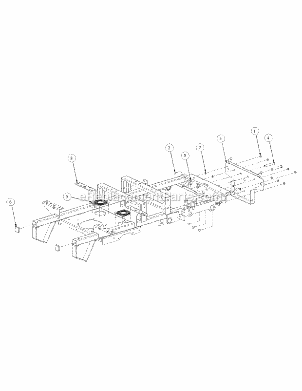 Frame Assembly Diagram and Parts List for M48-KW 53CB5DAV750 Cub Cadet Sprayer